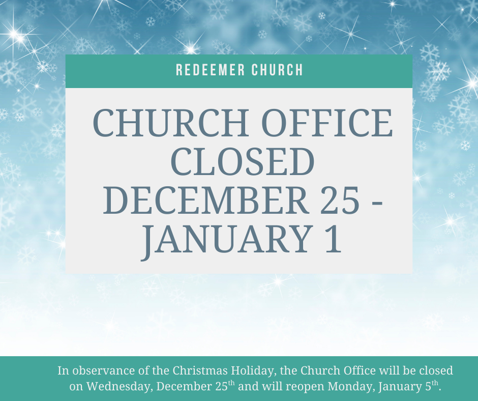 Church Office Closed