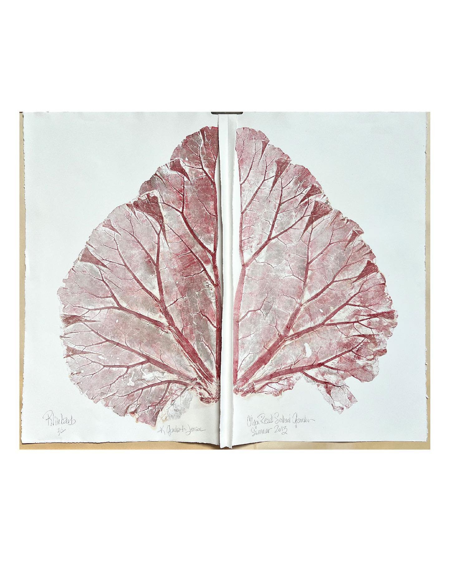 A few more of the veggies and a tree original printmaking pieces now available! 🥬🌳 check out the ART IN THE RAW link in bio. 

#1 - Rhubarb 3, two prints sewn together 

#2 - Watermelon 1

#3 - Pumpkin 1

 #4 - Cottonwood 3 on Bell St.

#5 - End of