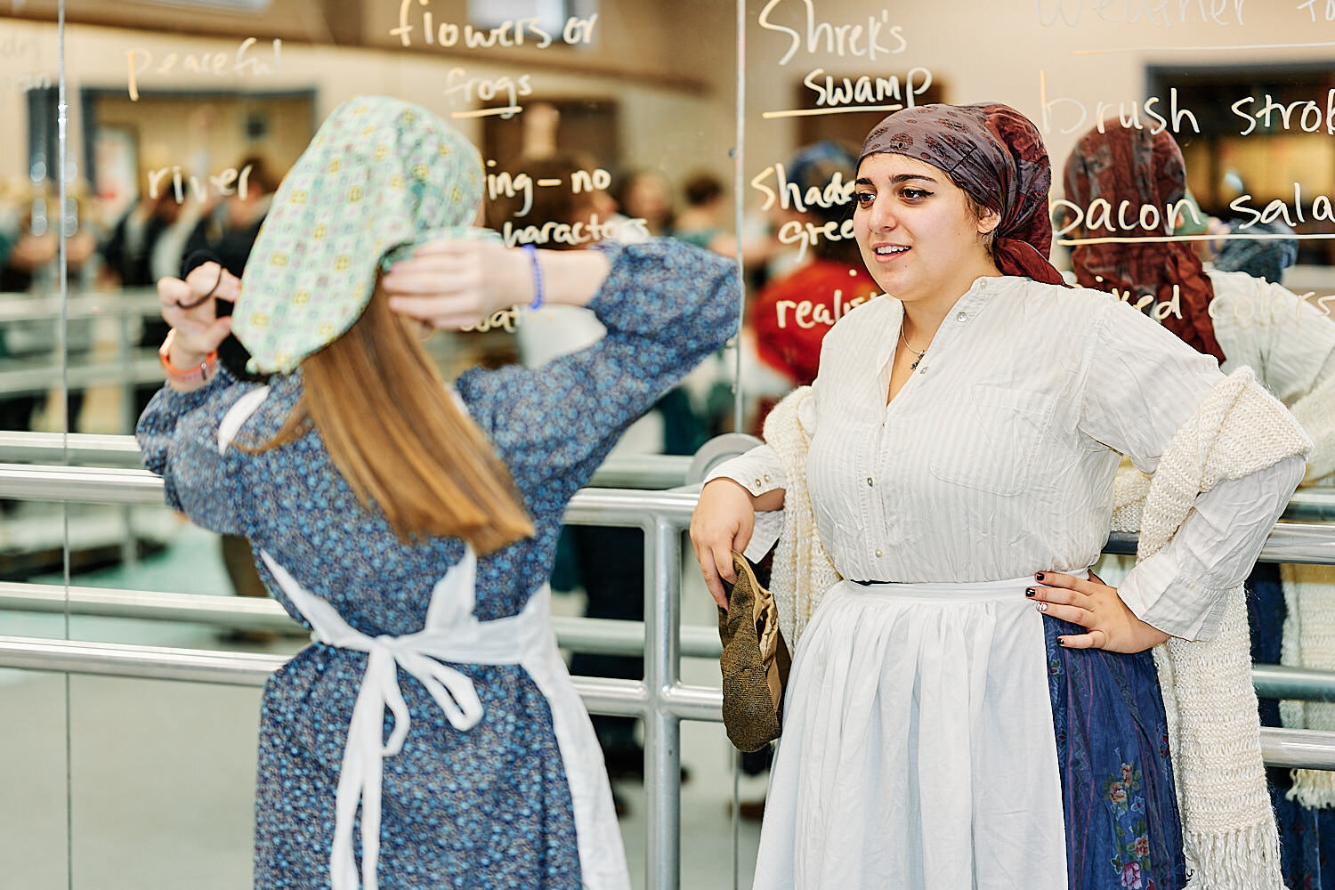  Connery Brown is performing Perchik in Sewickley Academy’s high school musical Fiddler on the Roof in February 2020. Pittsburgh, Western pennsylvania. Lots of dancing and action on stage. 