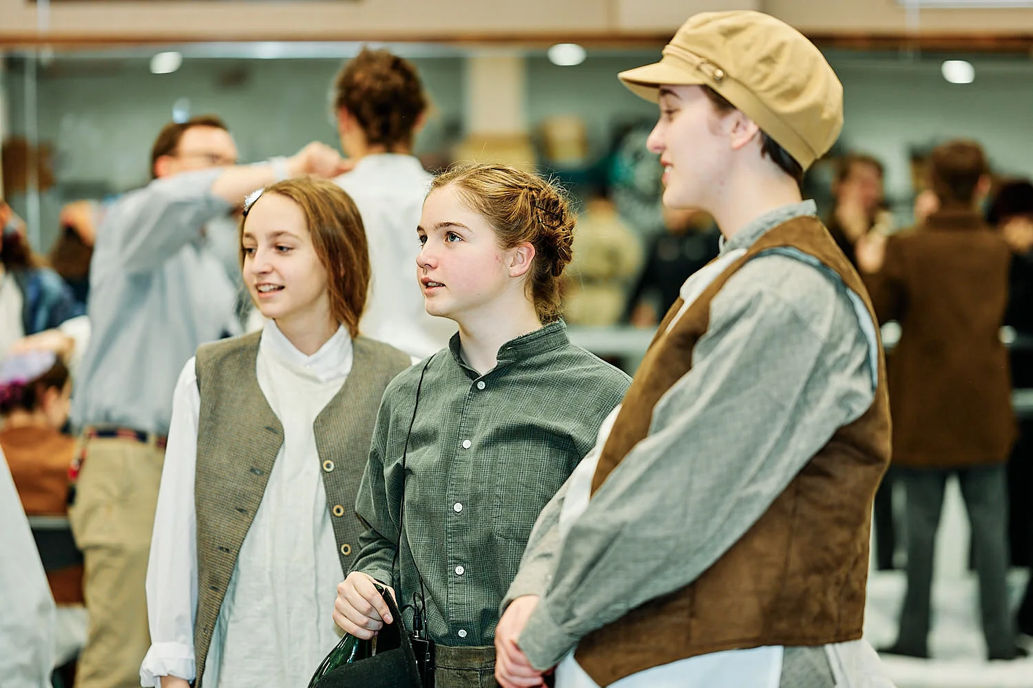  Grace Armutat is performing in Sewickley Academy’s high school musical Fiddler on the Roof in February 2020. Pittsburgh, Western Pennsylvania. Lots of dancing and action on stage. 