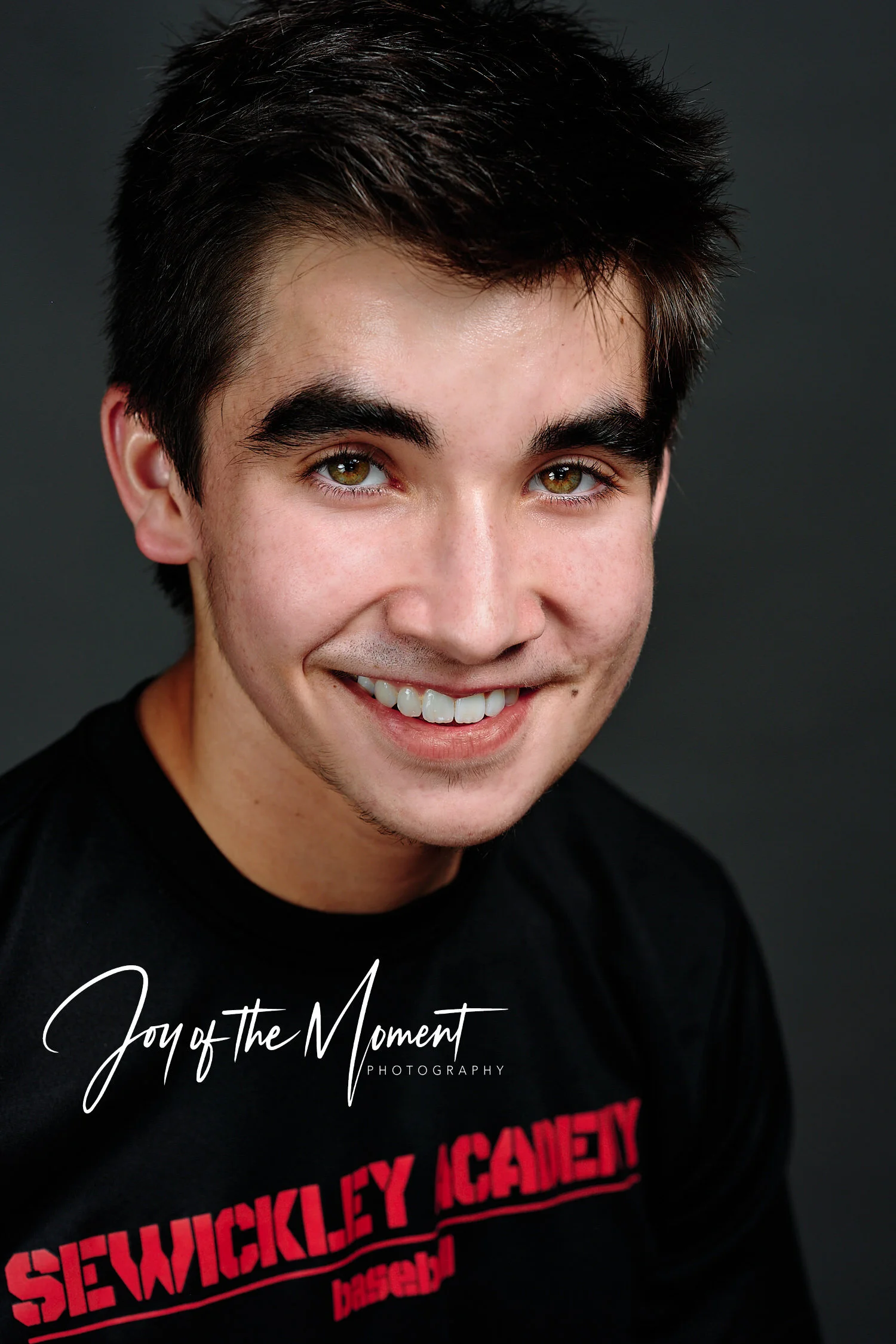  An teenage actor headshot for Sewickley Academy’s high school musical “The 25th Annual Putnam County Spelling Bee” in 2021. The portraits were done in a professional photography studio. Pittsburgh, PA 
