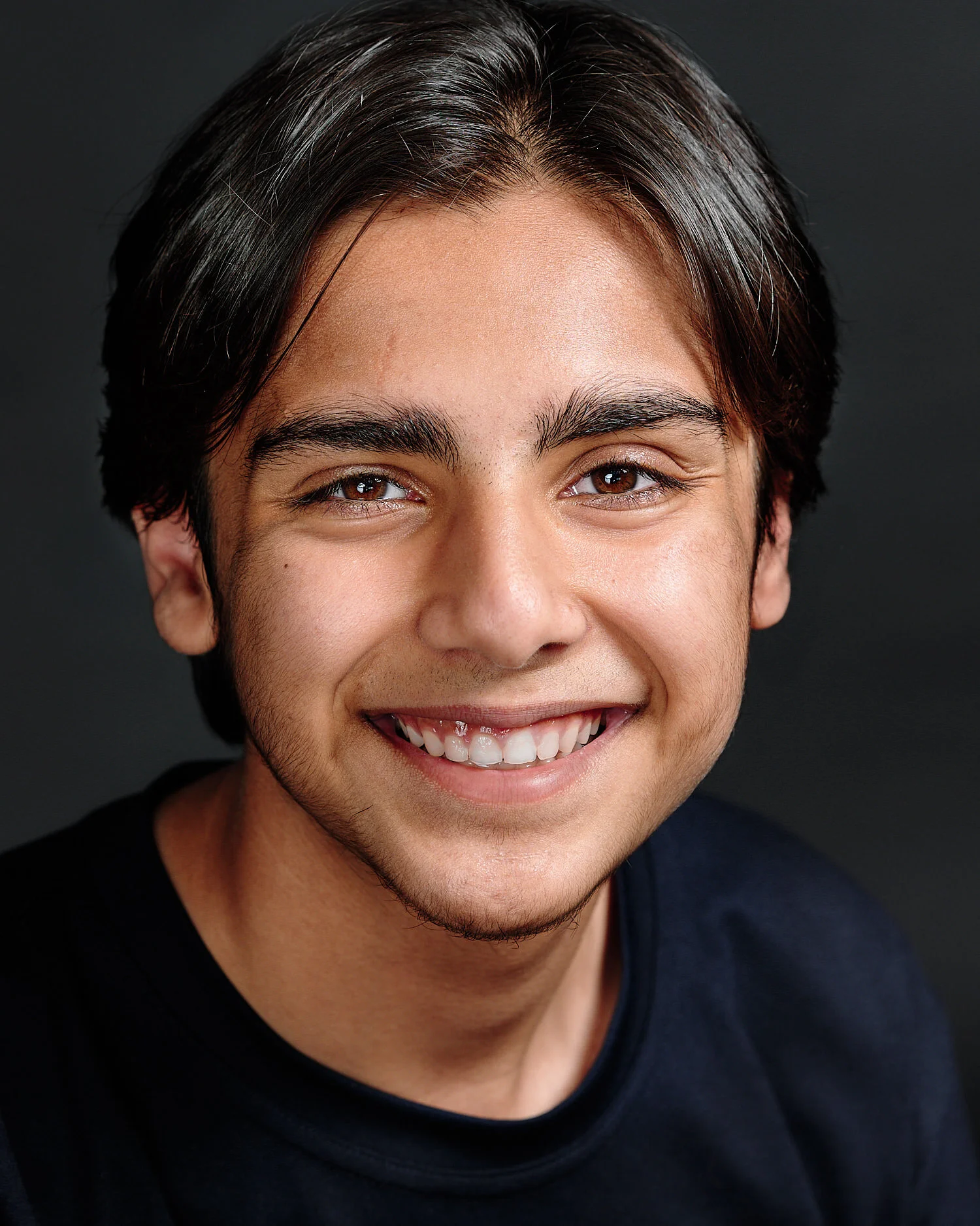  An teenage actor headshot for Sewickley Academy’s high school musical “The 25th Annual Putnam County Spelling Bee” in 2021. The portraits were done in a professional photography studio. Pittsburgh, PA 