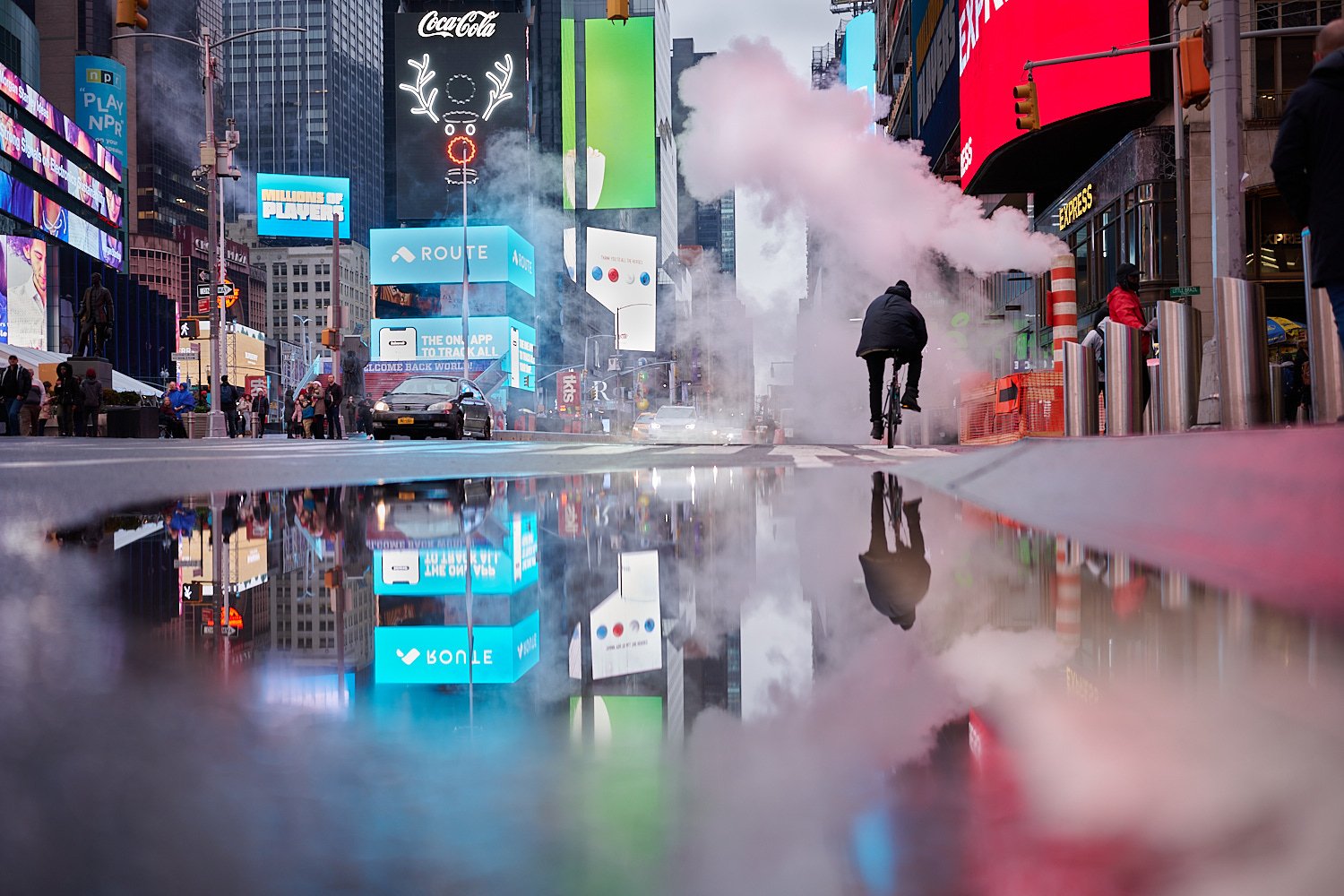 Christmas at New York City: Times Square in the Fog