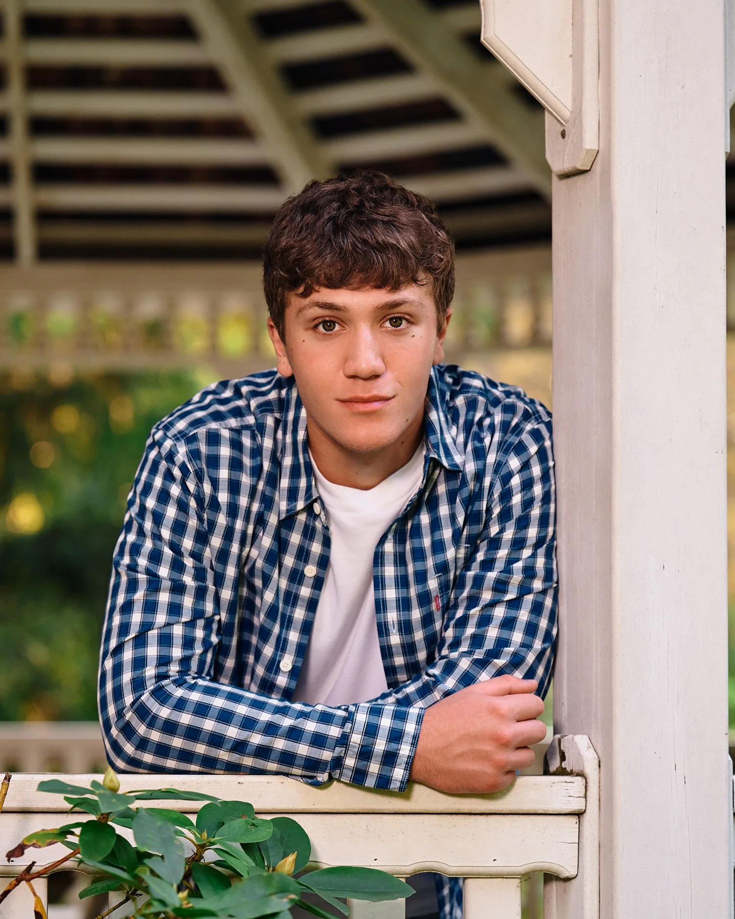  Colin Elias is posing for his high school senior portraits at Robin hill Park and at the baseball field in Moon park near Pittsburgh, PA. It’s still hot and sunny in September and feels like summer. 