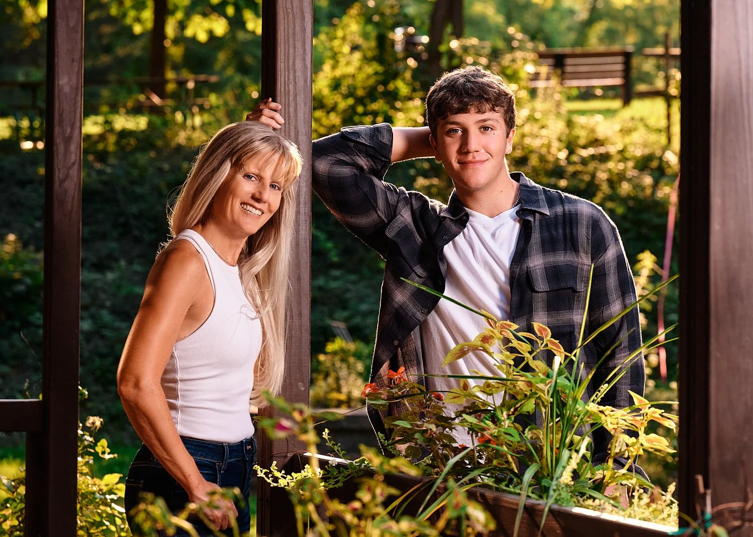  Colin Elias is posing for his high school senior portraits at Robin hill Park and at the baseball field in Moon park near Pittsburgh, PA. It’s still hot and sunny in September and feels like summer. 