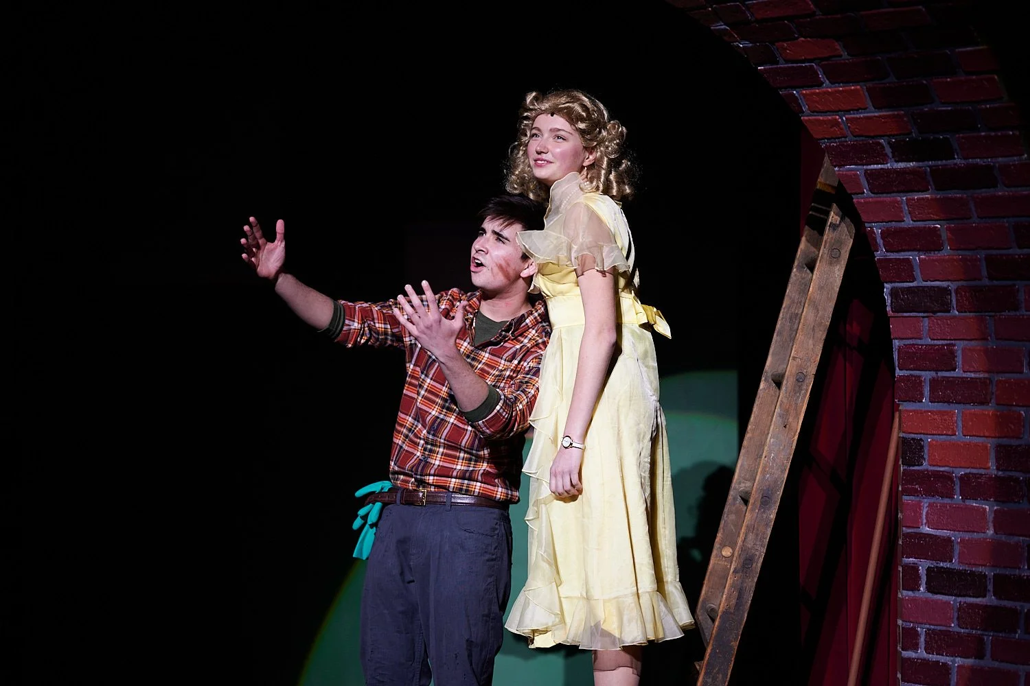  SEWICKLEY, PA, USA - MARCH 2ND 2022: High School students of Sewickley Academy are performing in an annual musical show “Urinetown” running on March 3rd-5th 2022. Milla Dobrovolska-Ivanova. 