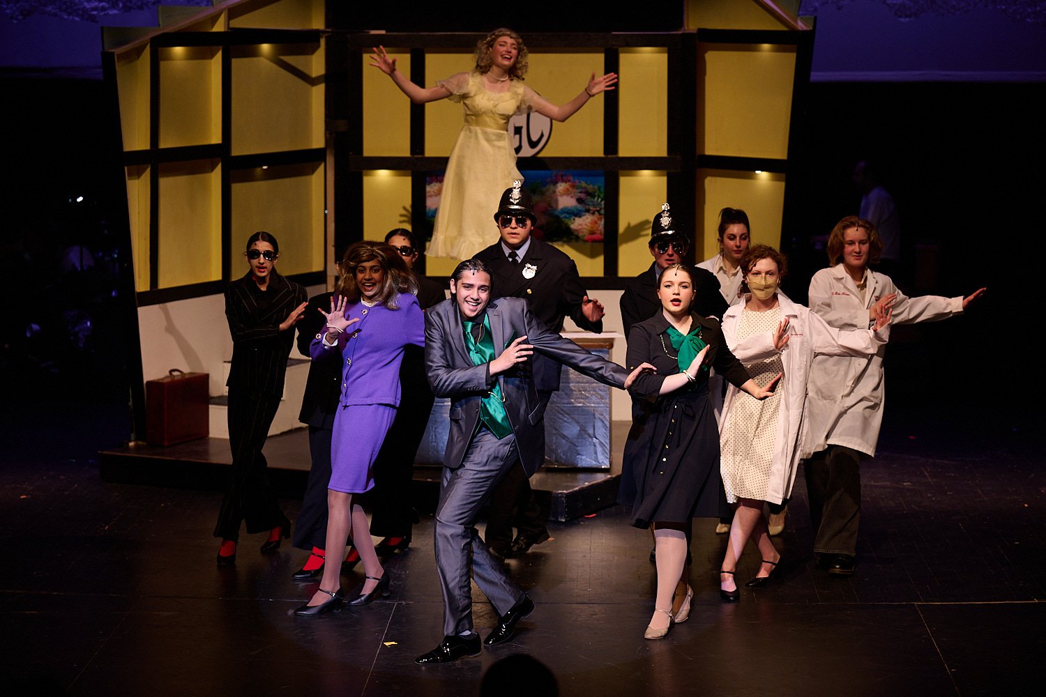  SEWICKLEY, PA, USA - MARCH 2ND 2022: High School students of Sewickley Academy are performing in an annual musical show “Urinetown” running on March 3rd-5th 2022. Ibrahim Khan 