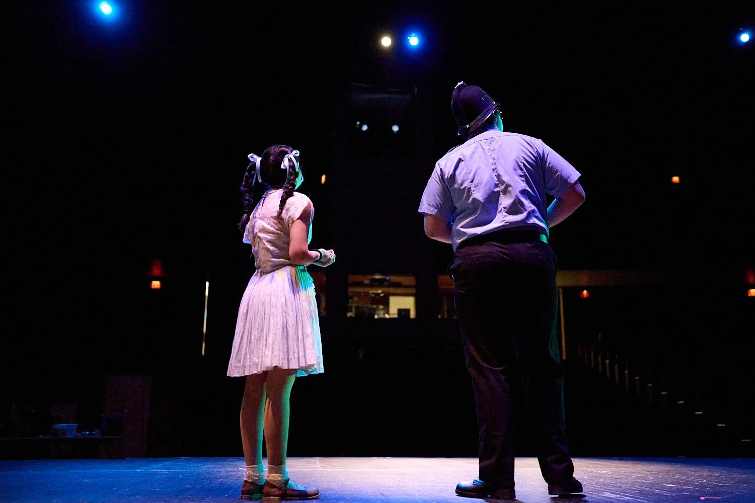  SEWICKLEY, PA, USA - MARCH 2ND 2022: High School students of Sewickley Academy are performing in an annual musical show “Urinetown” running on March 3rd-5th 2022. Shivali Saxena 