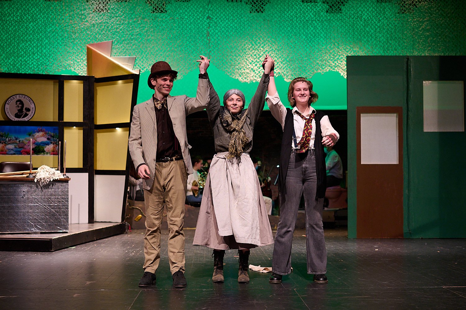  SEWICKLEY, PA, USA - MARCH 2ND 2022: High School students of Sewickley Academy are performing in an annual musical show “Urinetown” running on March 3rd-5th 2022. Brooke Menzock 