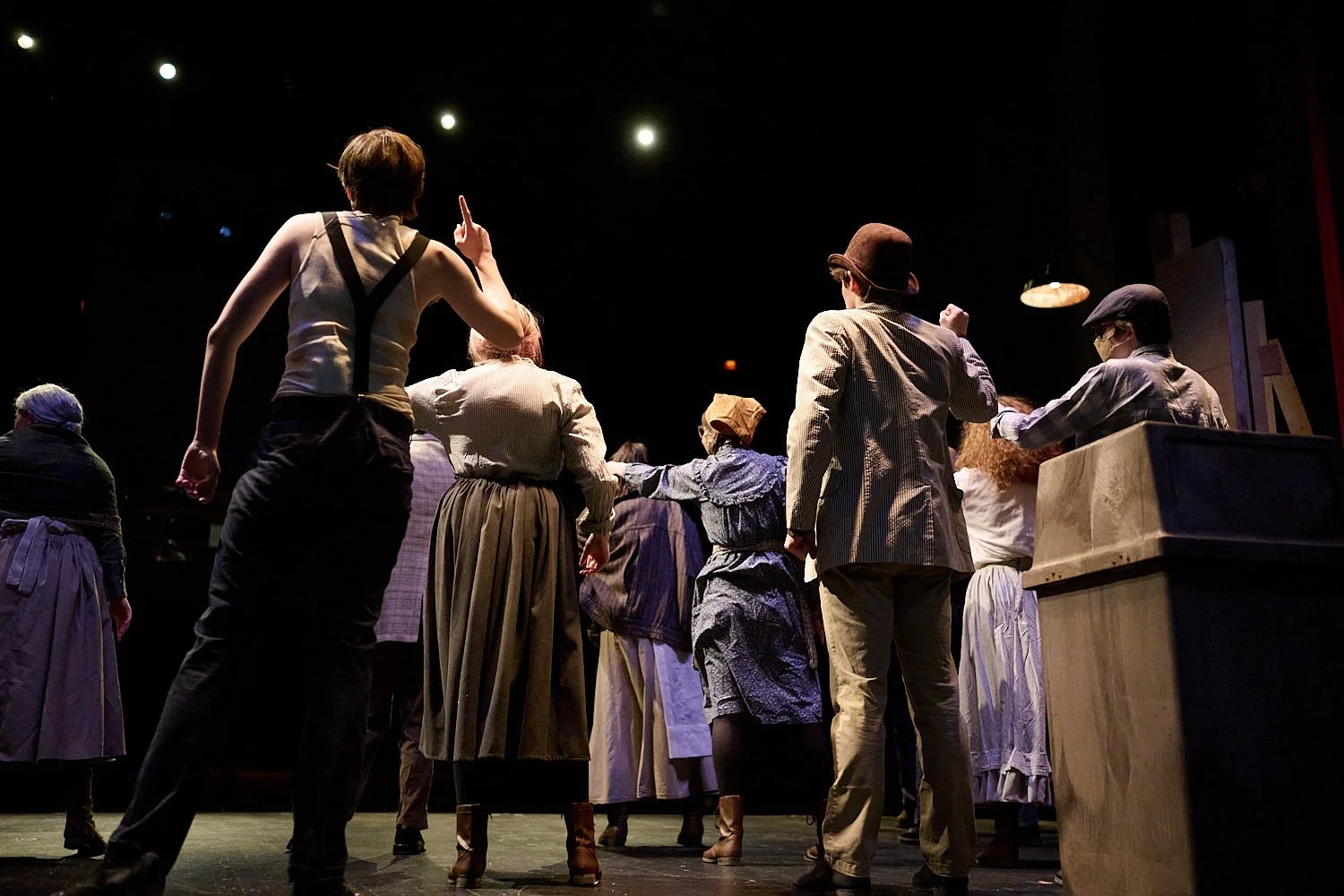  SEWICKLEY, PA, USA - MARCH 2ND 2022: High School students of Sewickley Academy are performing in an annual musical show “Urinetown” running on March 3rd-5th 2022. Logan Carlson 
