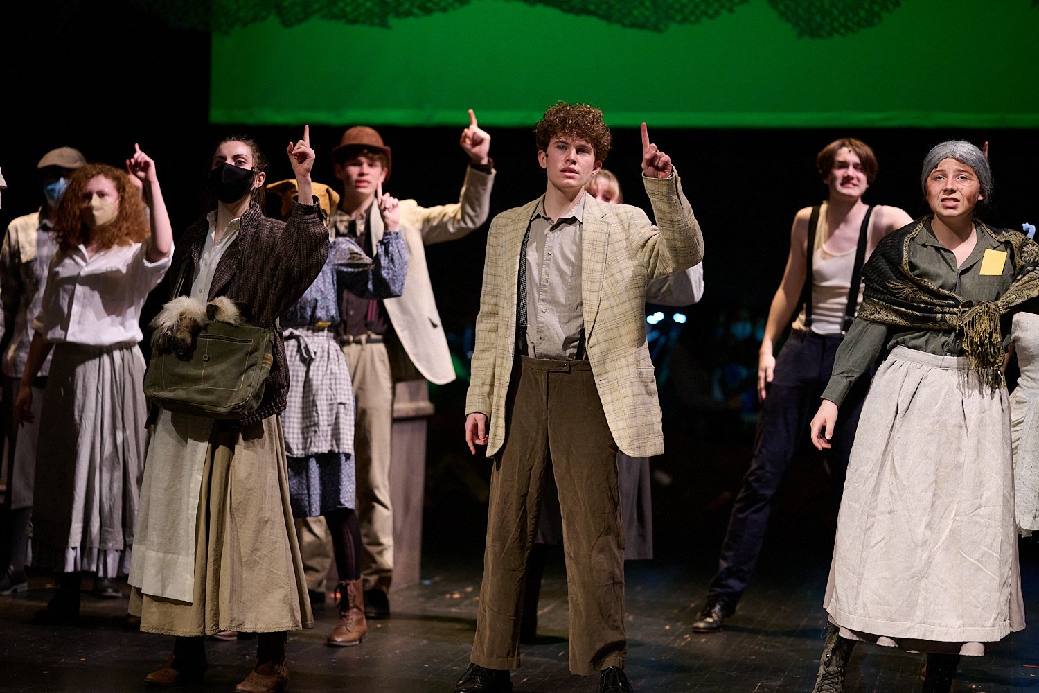  SEWICKLEY, PA, USA - MARCH 2ND 2022: High School students of Sewickley Academy are performing in an annual musical show “Urinetown” running on March 3rd-5th 2022. Ryan Scott 