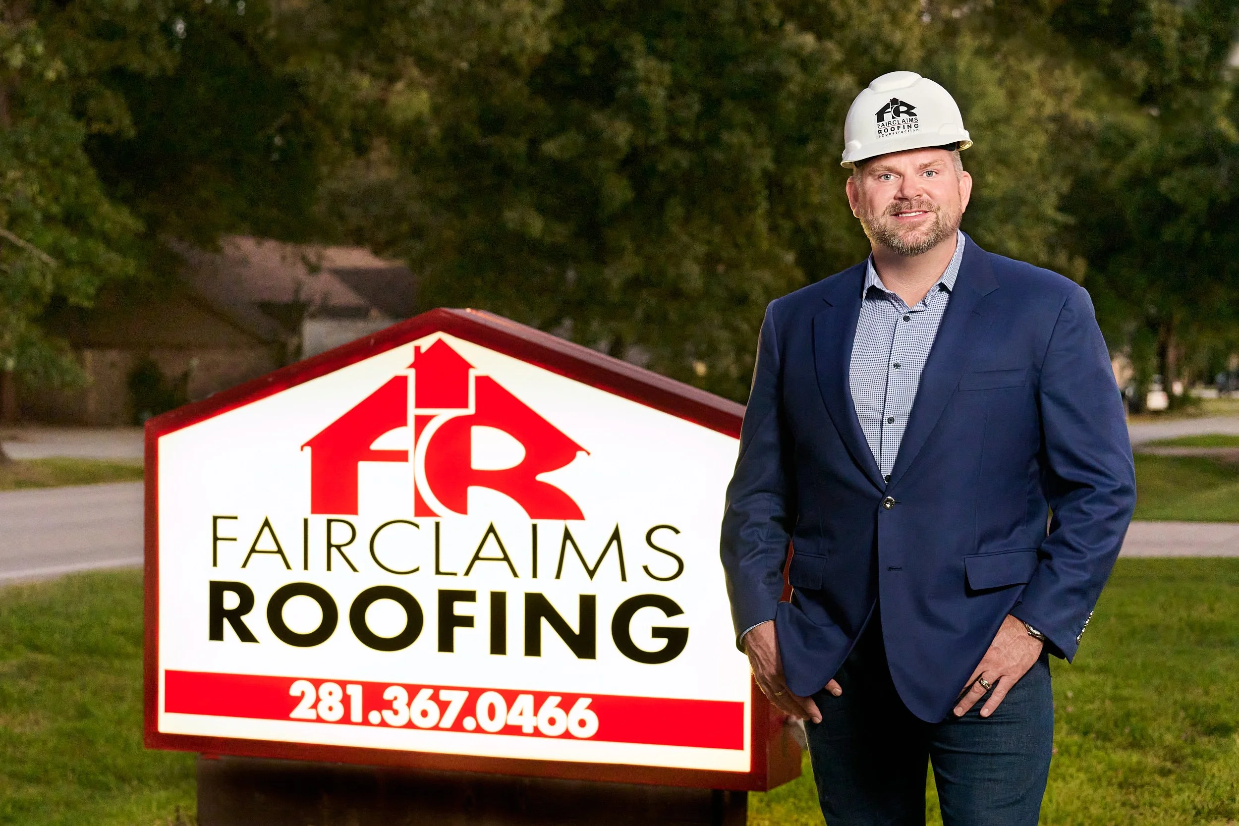 Justin O’Neal of Fairclaims Roofing and Construction - portraits for Living Magazine