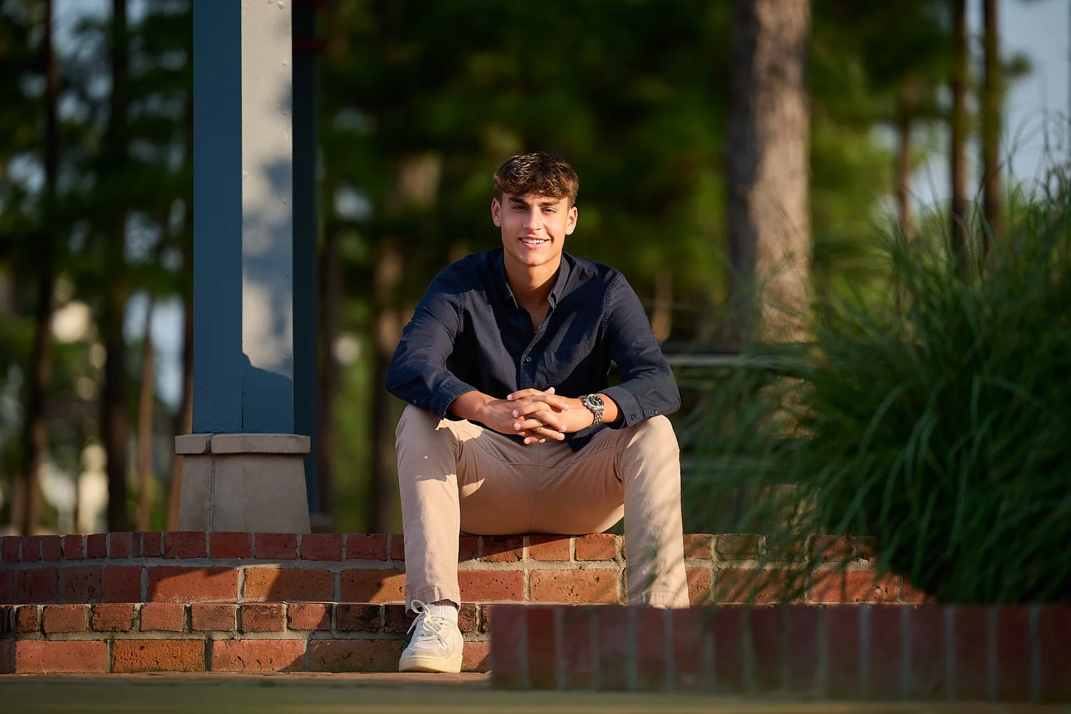Tanner’s Senior Session at Liberty Square Park in The Woodlands
