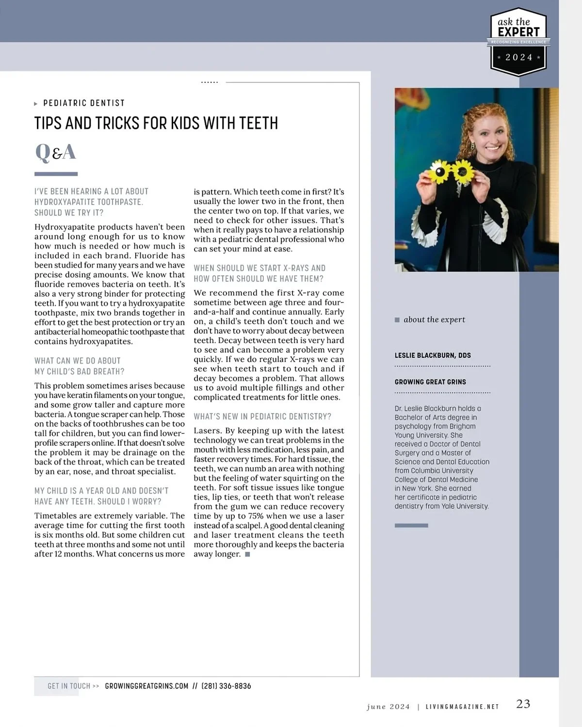 Dr-Leslie-Blackburn-Living-Magazine-Growing-Great-Grins-20250401-living-magazine-page.jpg