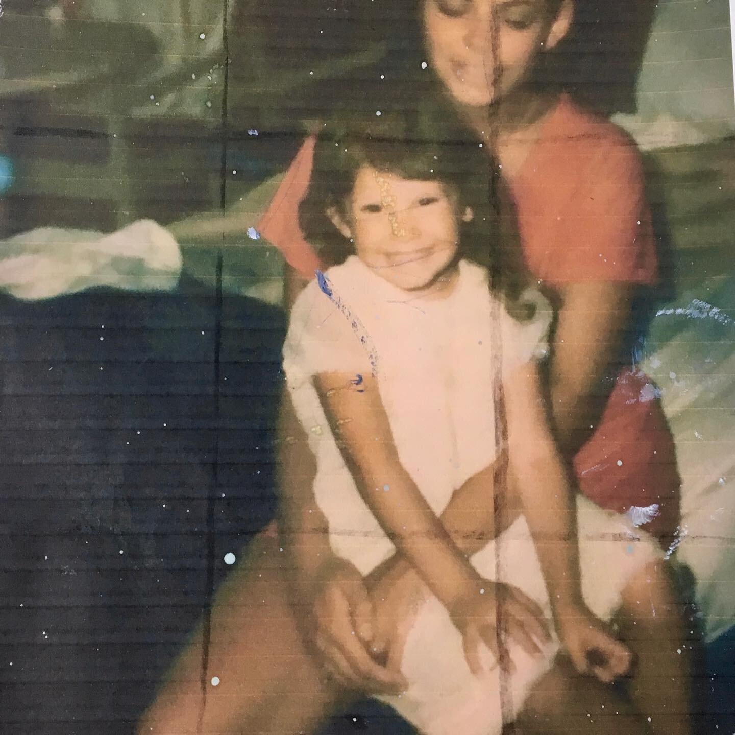 Happy me getting a hug from my beautiful Momma!  Happy Special Momma Day!
*swipe to see my painting of this photo #workinprogress #motherdaughterpainting