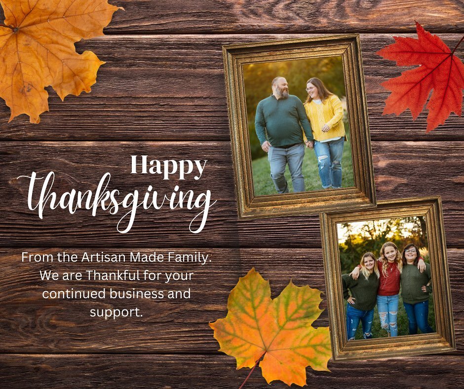 Happy Thanksgiving from my family to yours.  #thankful #thanksgiving #woodworkingfamily