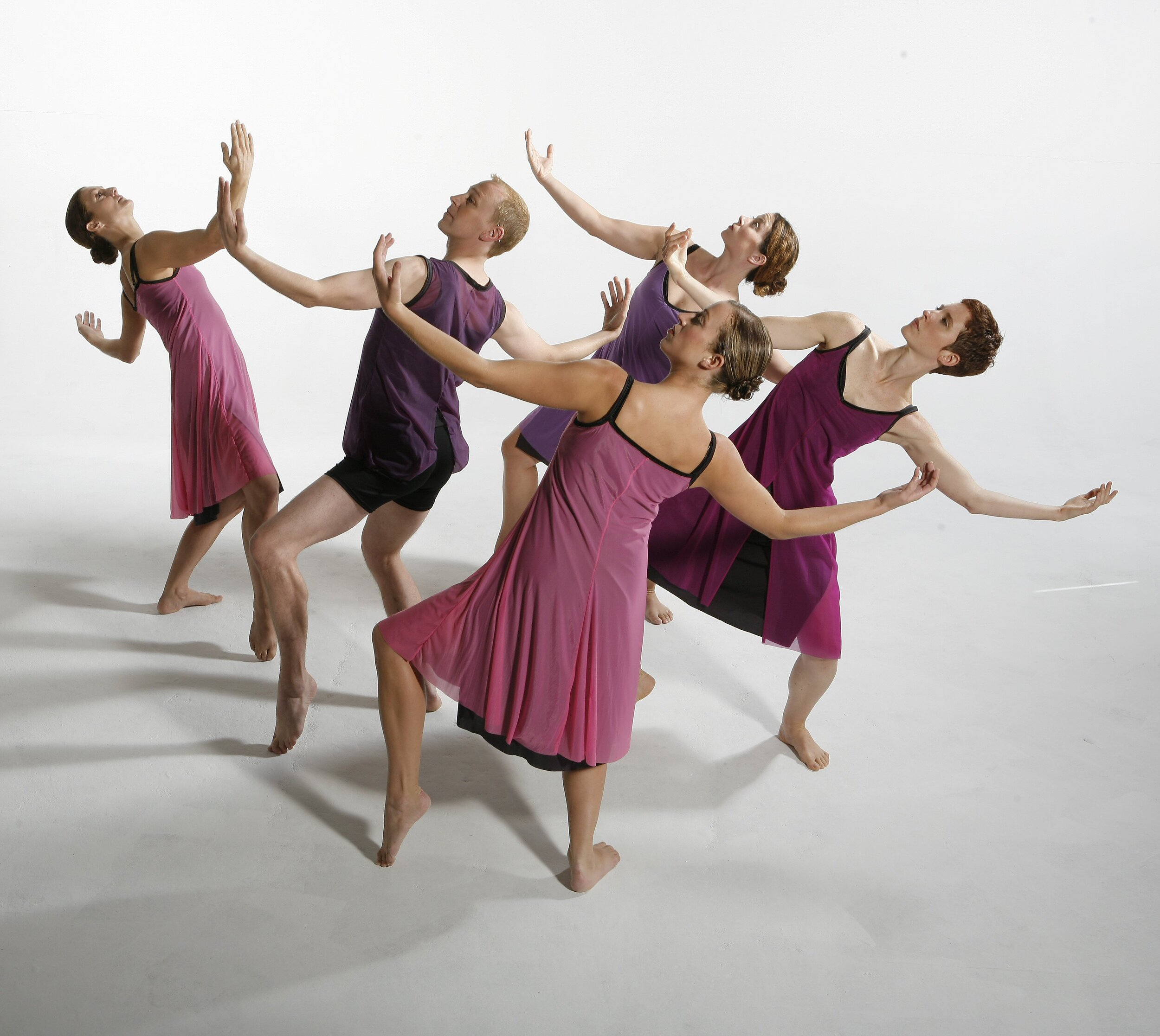 Five Company Dancers in Purple Moving