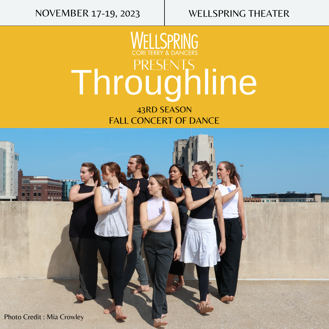 Throughline Fall Concert Promotional Flyer | Dancers in Group Looking Right
