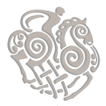 Abstract black and white illustration of swirling, interconnected lines and spiral shapes.