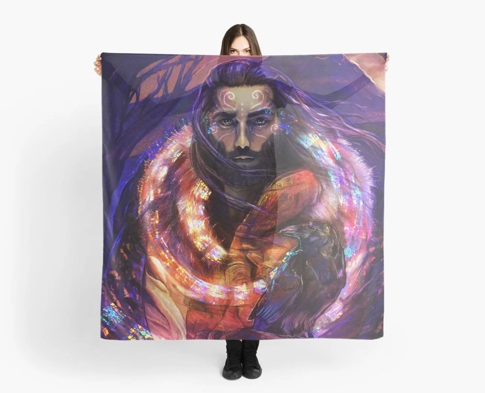 Preview image of The Fay King on a Scarf