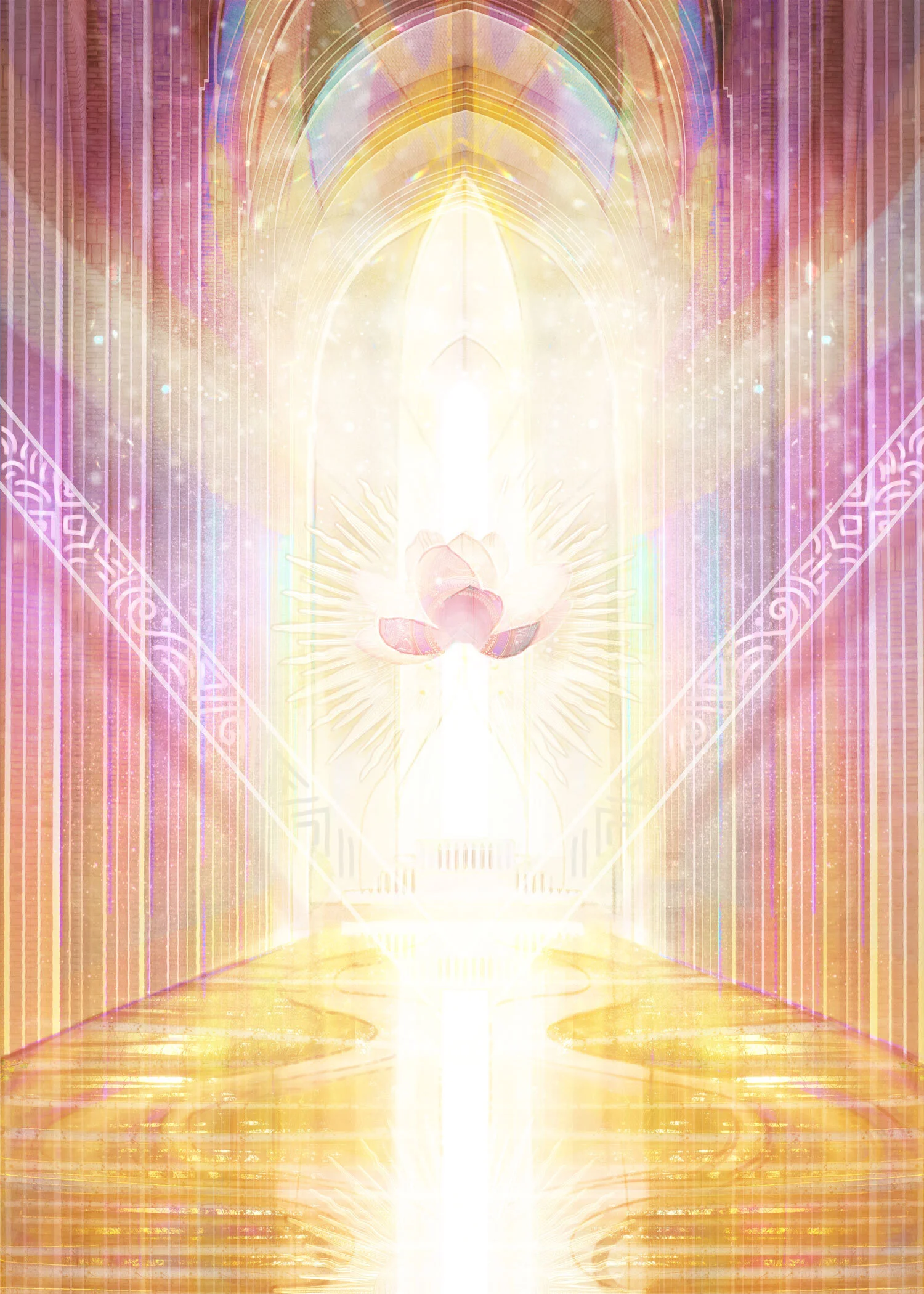 The image features artwork from the Sacred Inner Space card from The Gateway of Light Activation Oracle.