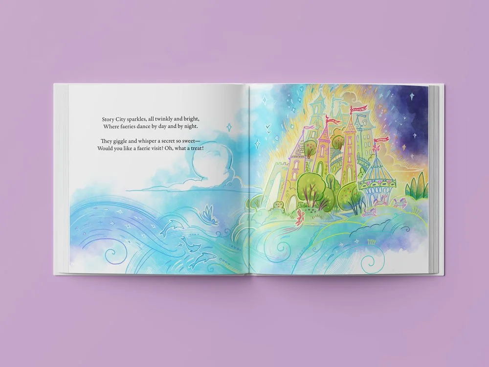 image of an open children's picture book