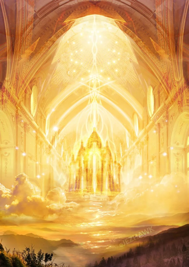 The Palace of Golden Light - Intuitive Art Print