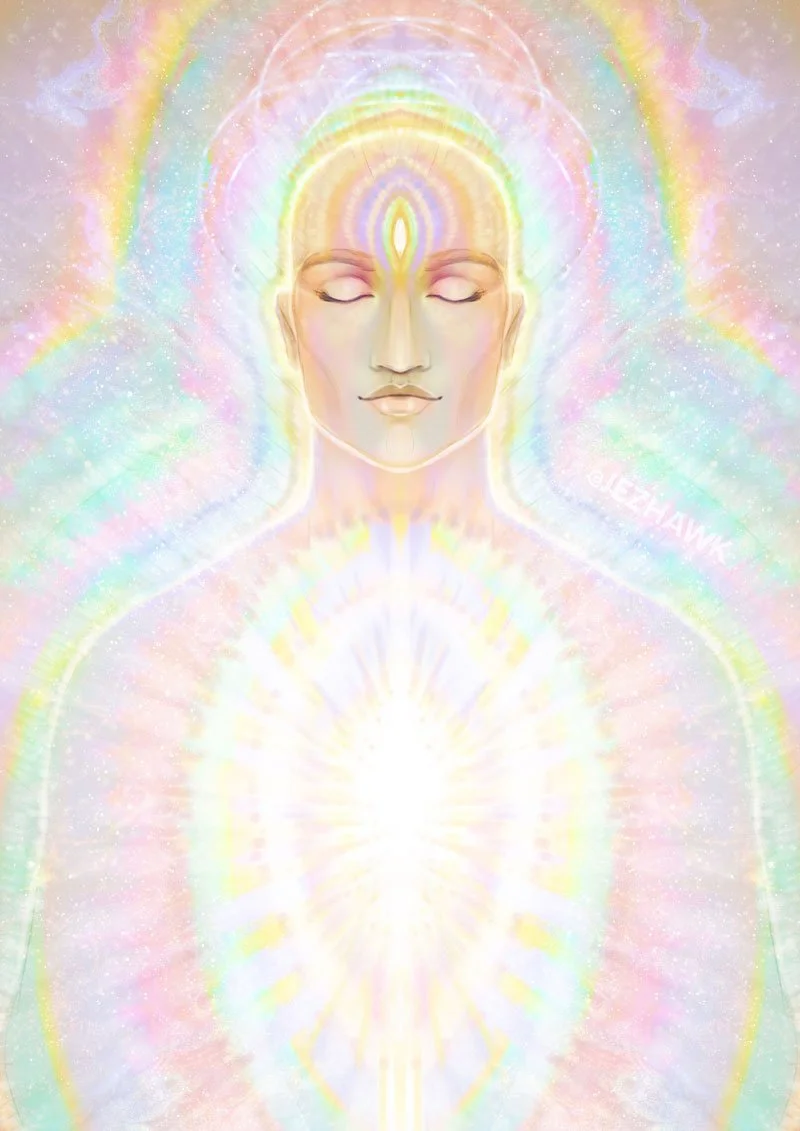 The White Light Breath - Intuitive Art Print
