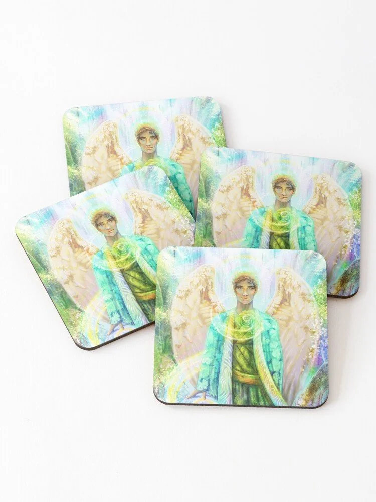 Preview image of Raphael's Glade on a set of four coasters.