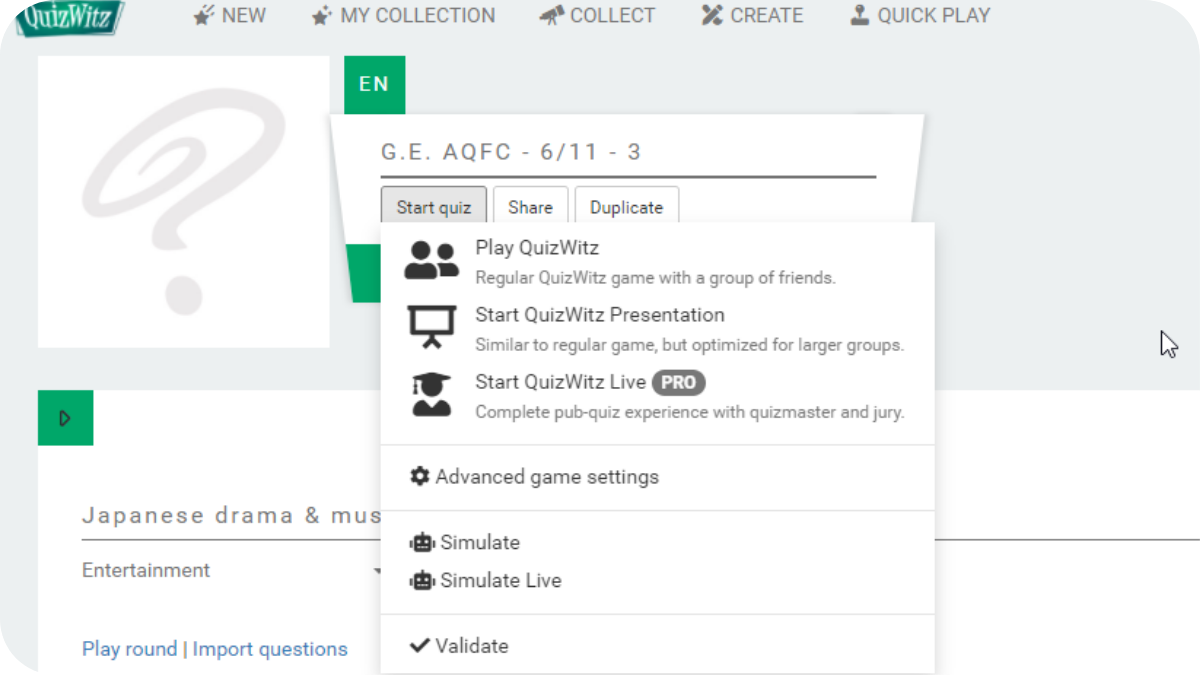 Create your own digital quiz — QuizWitz