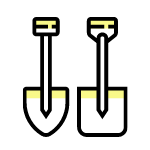 Spade and shovel Icon