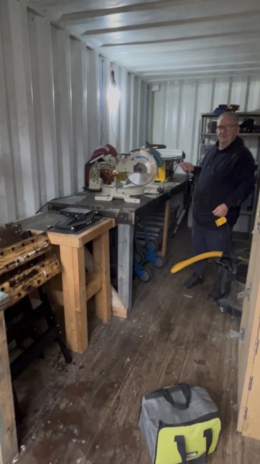 Conversion of Shipping container to a workshop