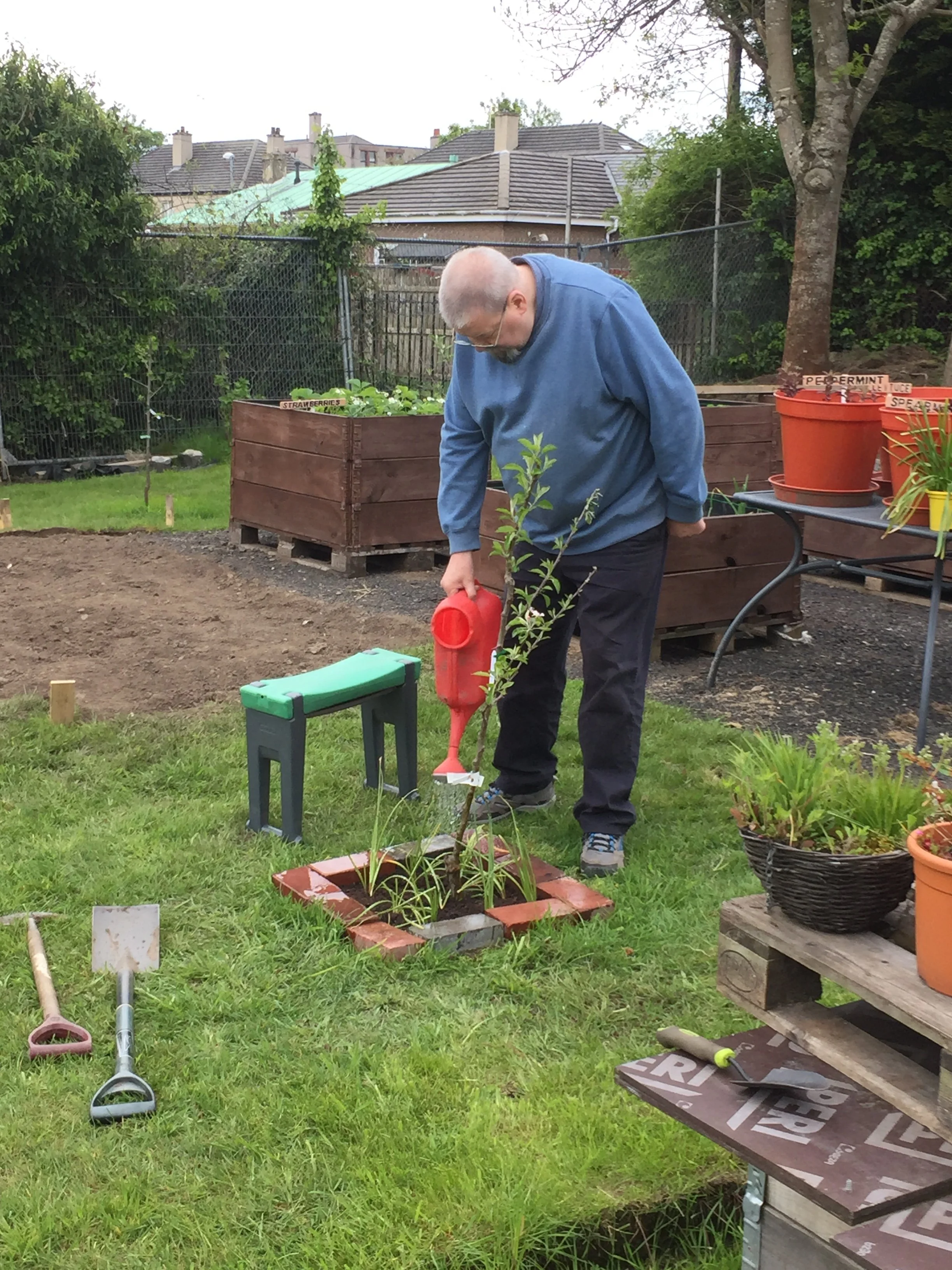 Tommy Y watering.JPG