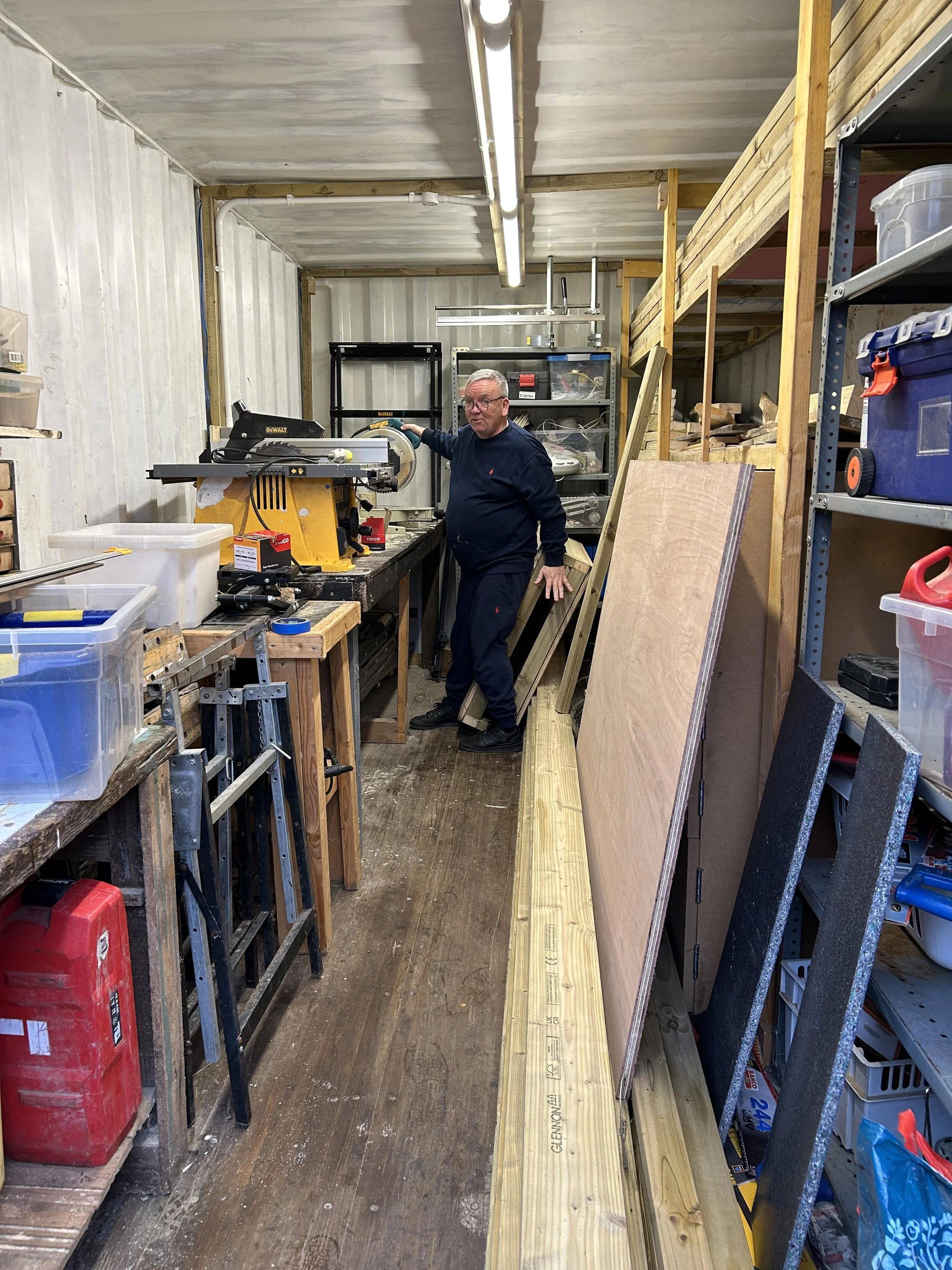 Electricity and lighting added to new workshop