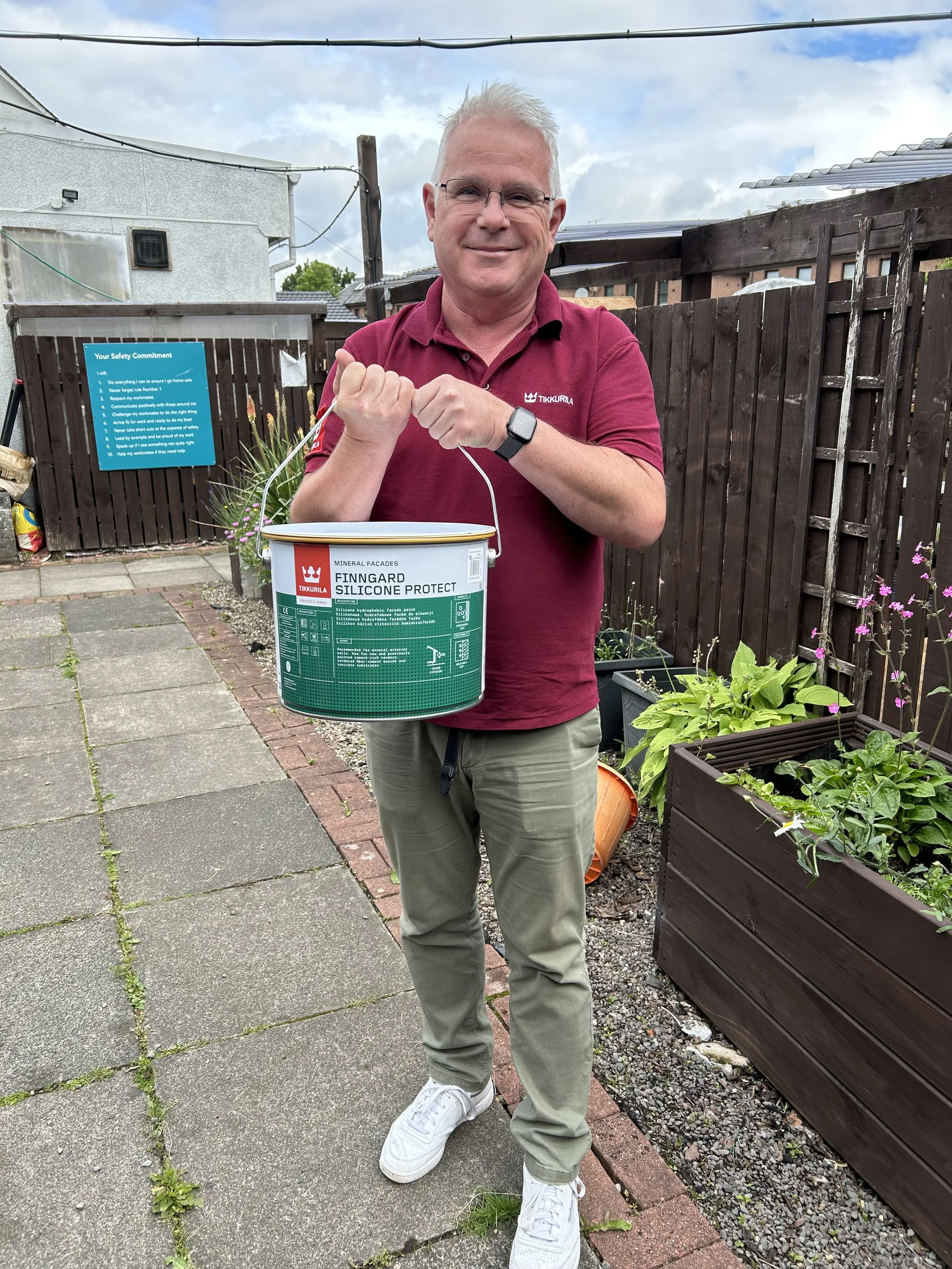 Thanks so much to Colin Carlisle from Tikkurila, who donated a large quantity of paint for our various projects.