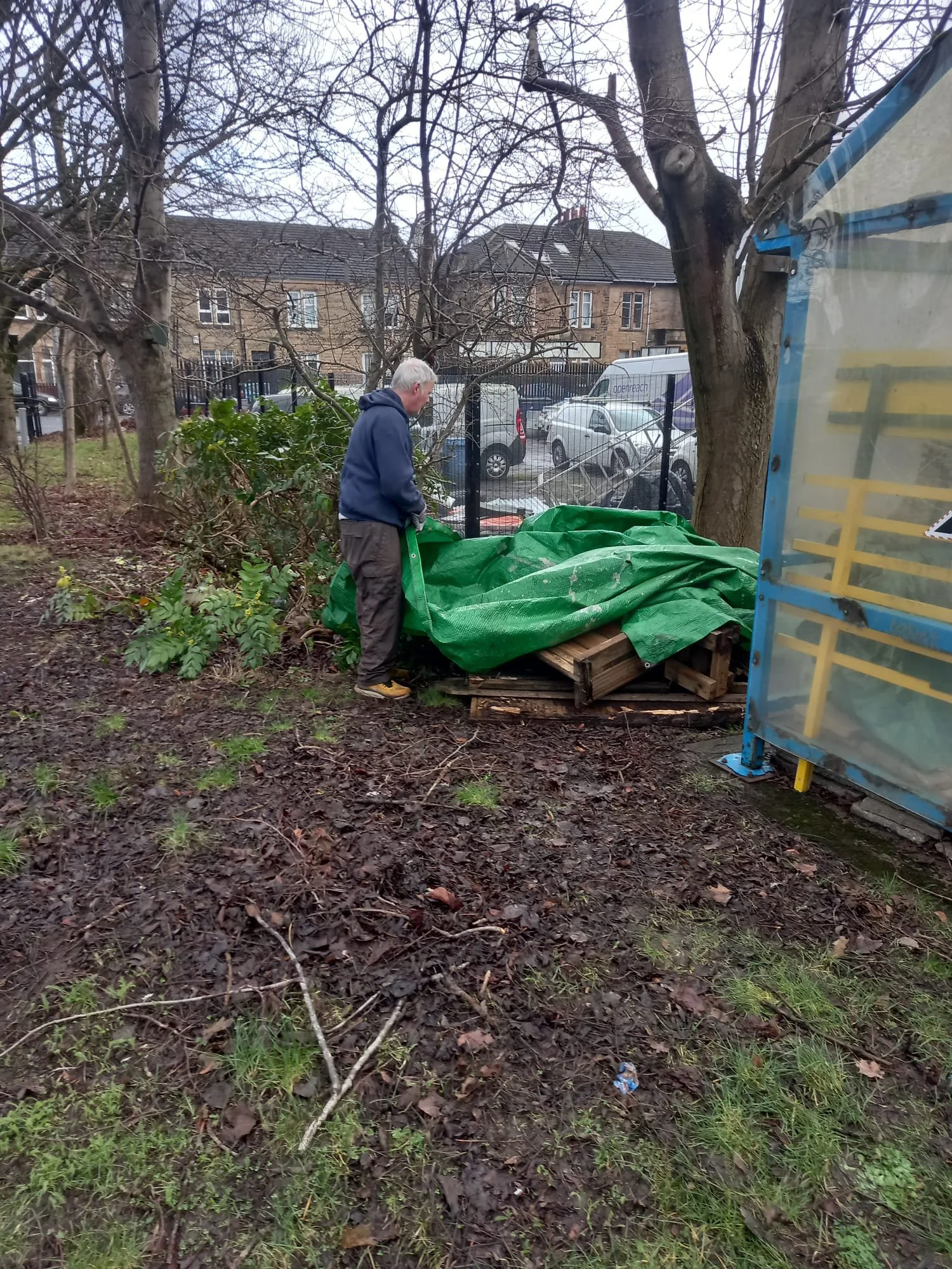 Clearing an area for Pirie Park 