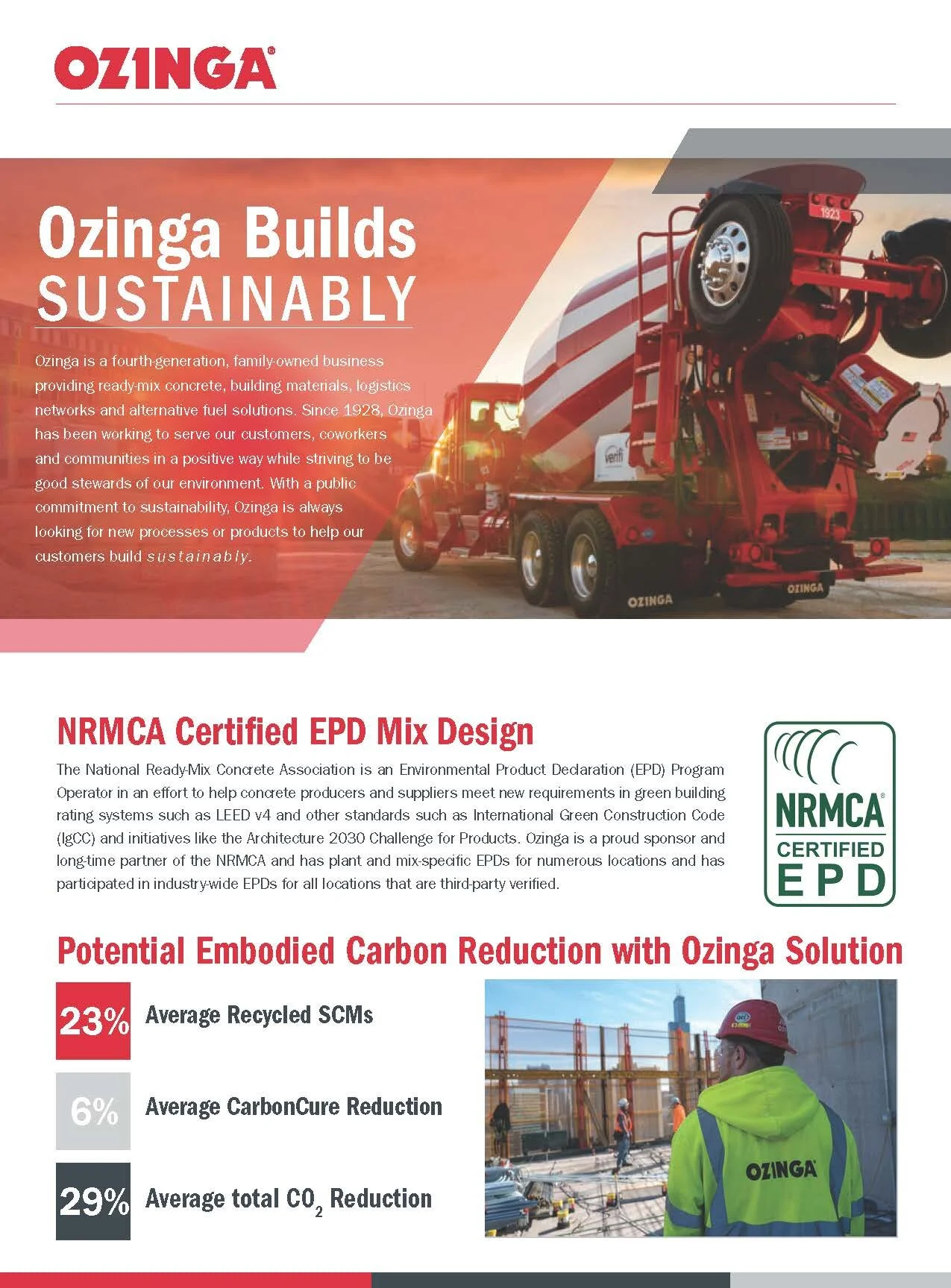 Ozinga Sustainability Document