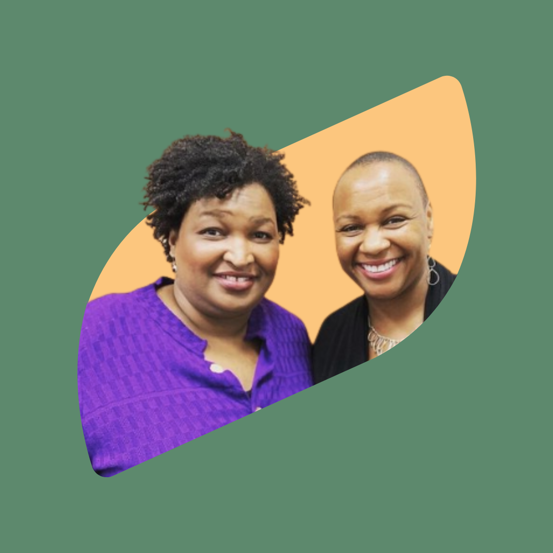 Mia interviews Stacey Abrams at 2020 PLA National Conference