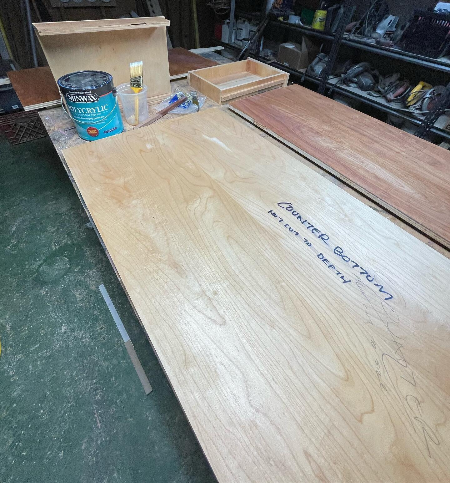 Miscellaneous pieces getting three coats of water based poly prior to getting installed for good. 

&hellip;

#teardropthalassa #teardrop #teardroptrailer #teardropcamper #teardroptrailers #teardropcampers #teardropfans #teardroplife #teardropcamping