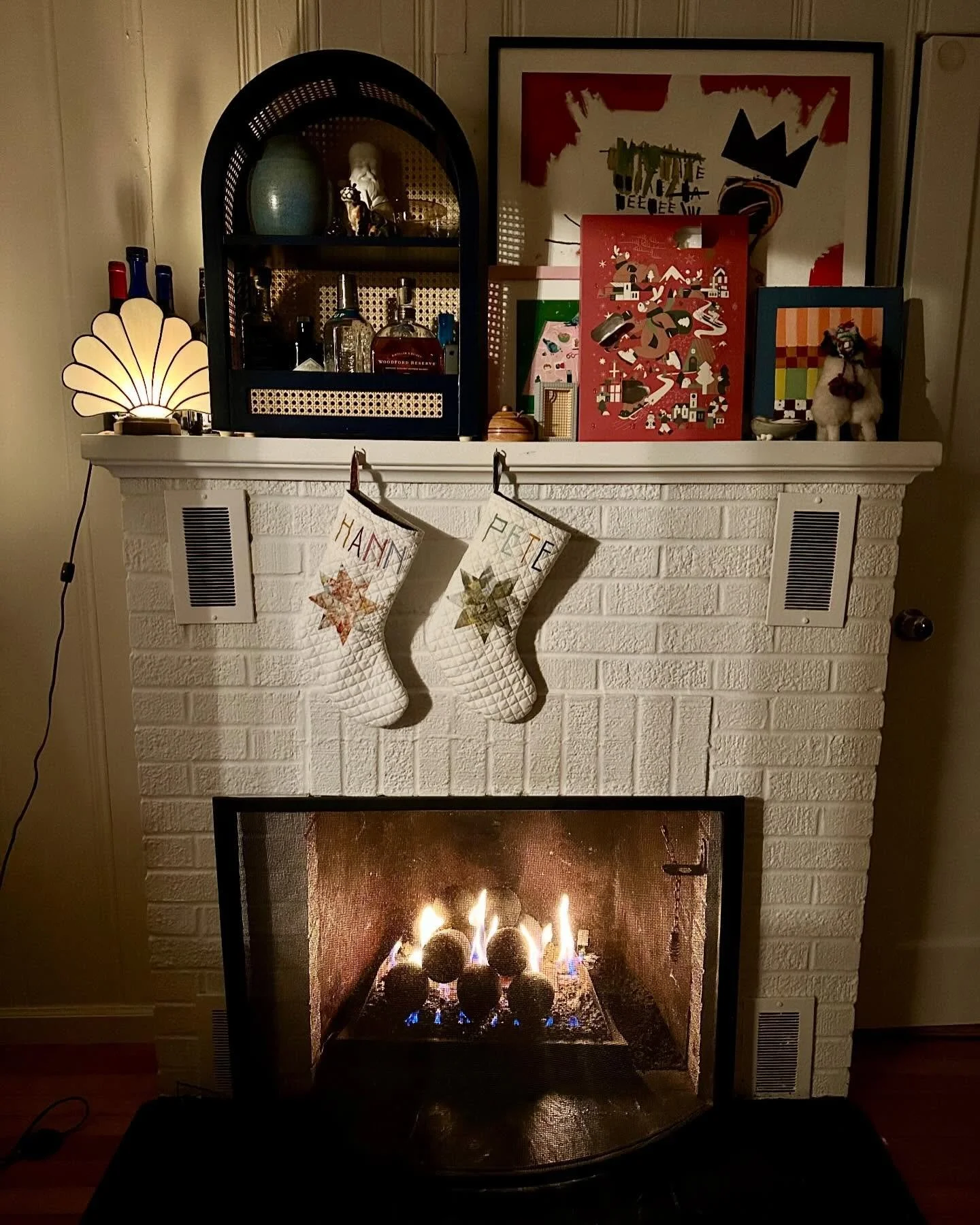 Our cute new stockings 🥰 Happy holidays quilty fam! 

#modernquilting #quiltedstockings