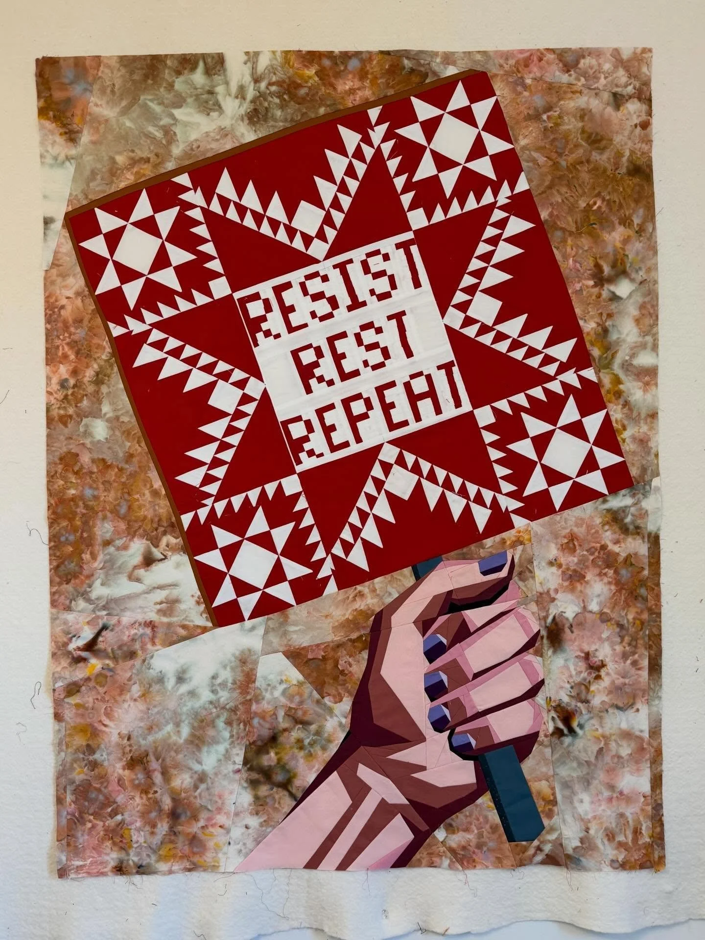 Totally obsessed with how this turned out. #inprotestquilt  #modernquilting #fppquilt