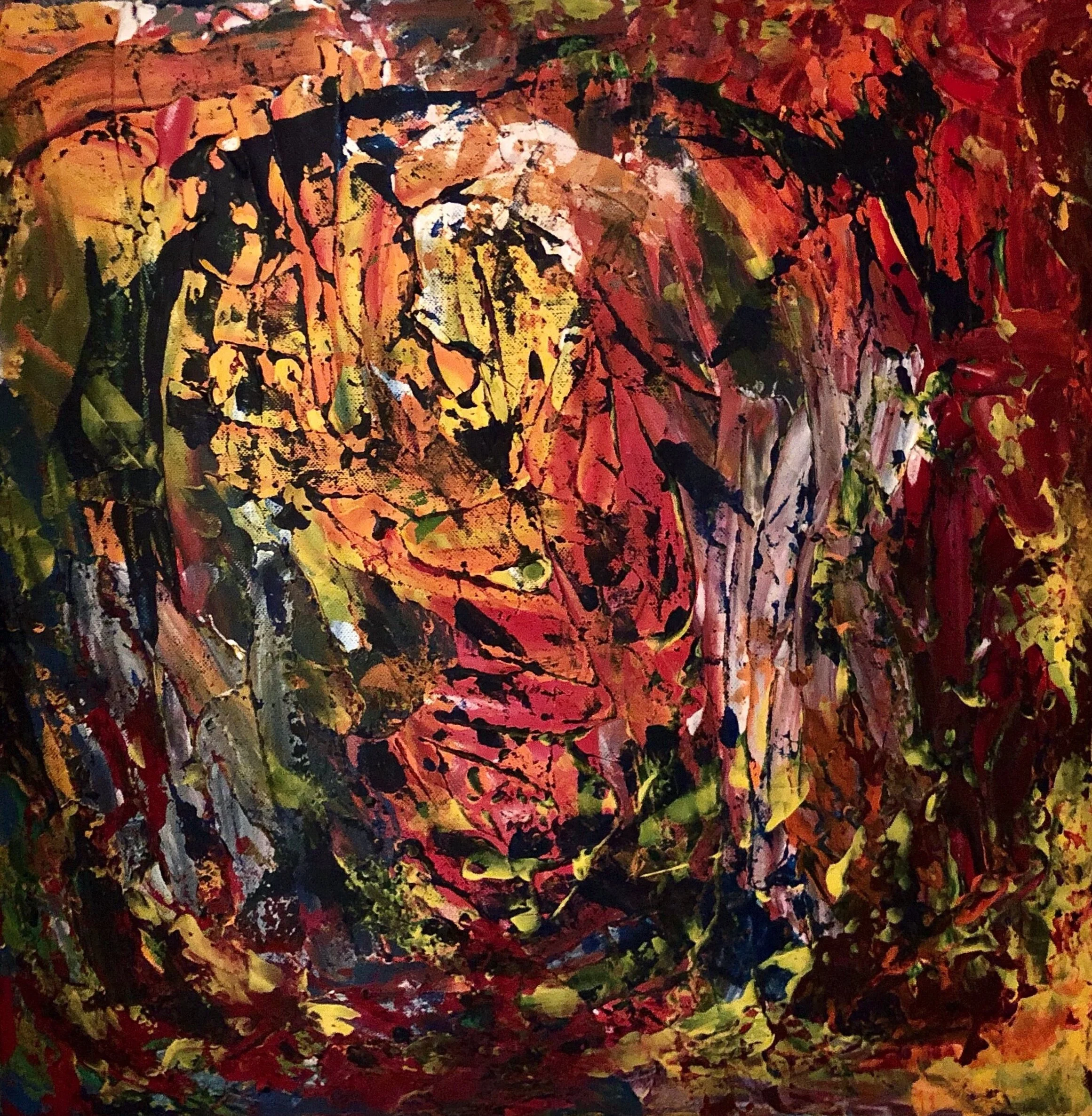 "monroe" - 24"x24" - acrylic on canvas