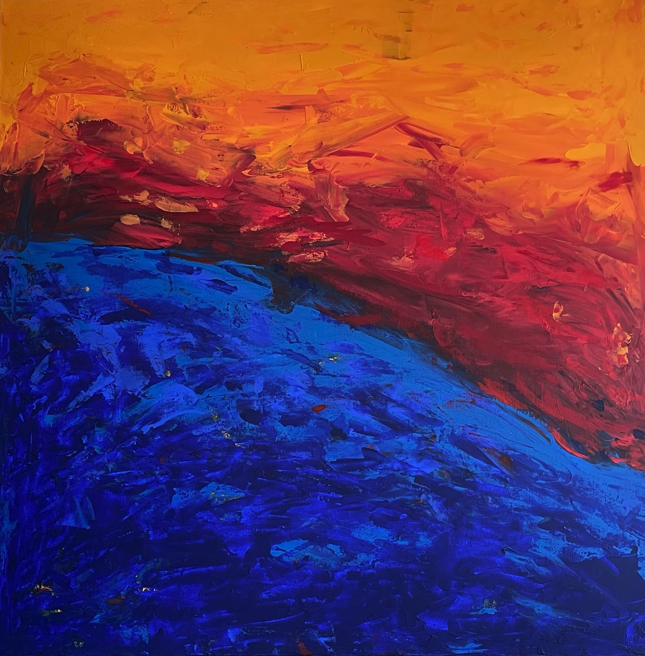 "hillary" - 48"x48" - acrylic on canvas