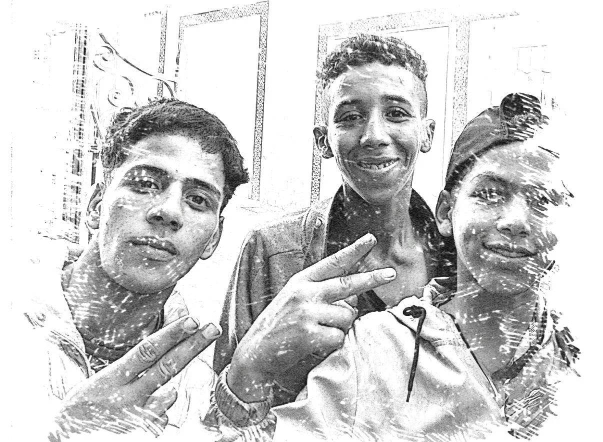 Street Boys of Tangier, Morocco