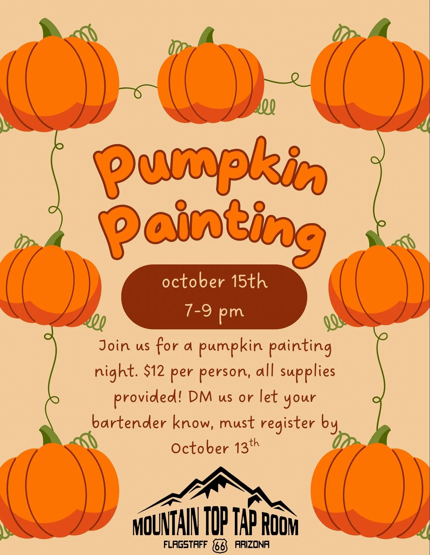 It&rsquo;s officially spooky season! Join us at Mountain Top for these exciting October events🎃 
October 15th- paint your own pumpkin (DM to register)
October 22nd- take home your own Oktoberfest boot 
October 29th- Needle felting event hosted by Mo