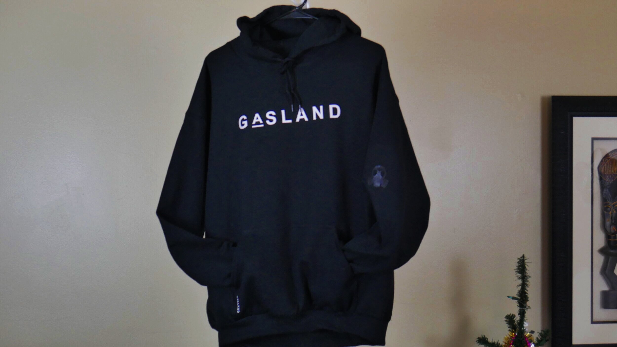 BLACK MONO-COLOR GASLAND LOGO HOODIE 