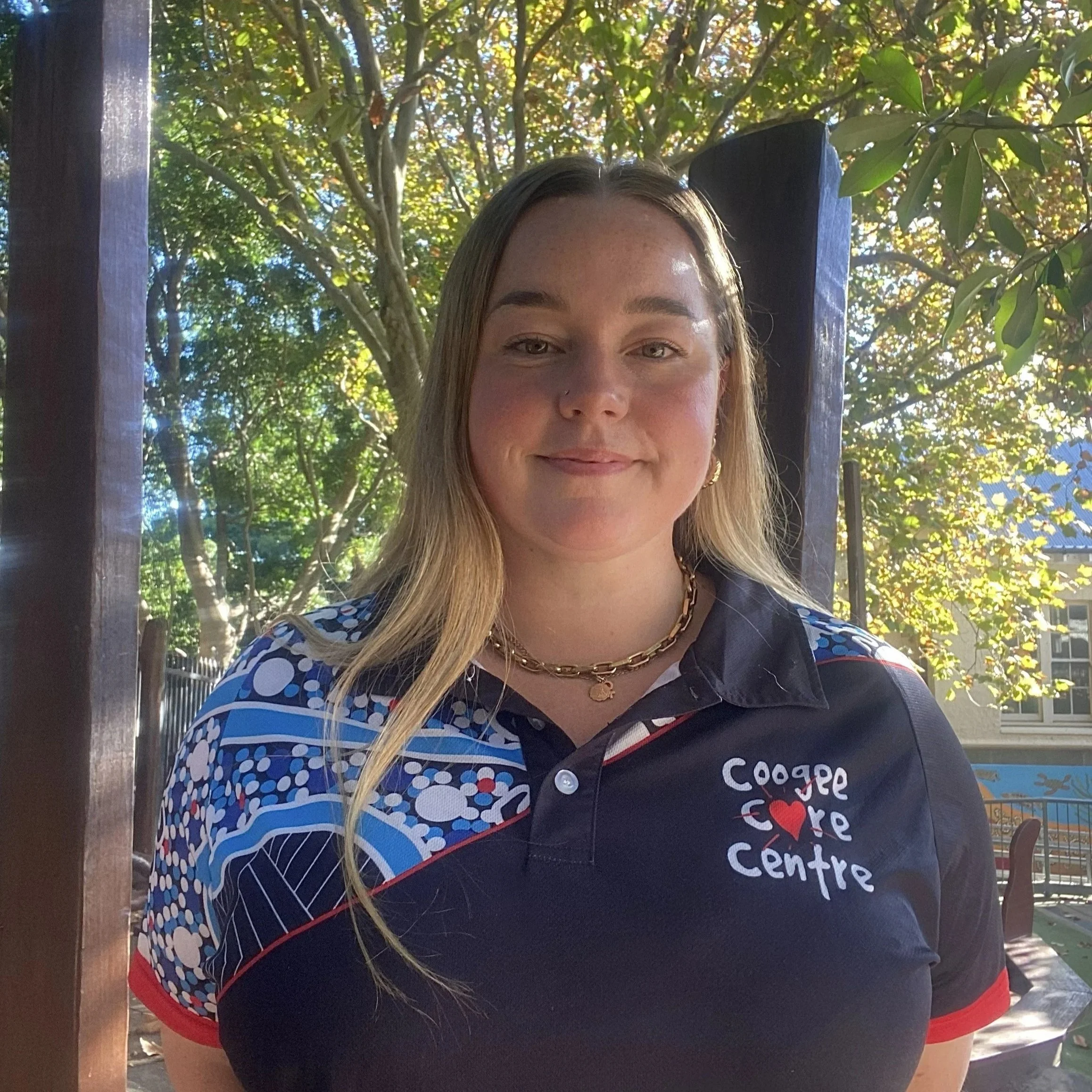 Kate 
(Director) - 

I have a Bachelor in Social Work, Diploma of School Aged Education and Care and I've been working at CCC since 2011!

I have loved creating a deep and nurturing rapport with the children, families and community during my time her