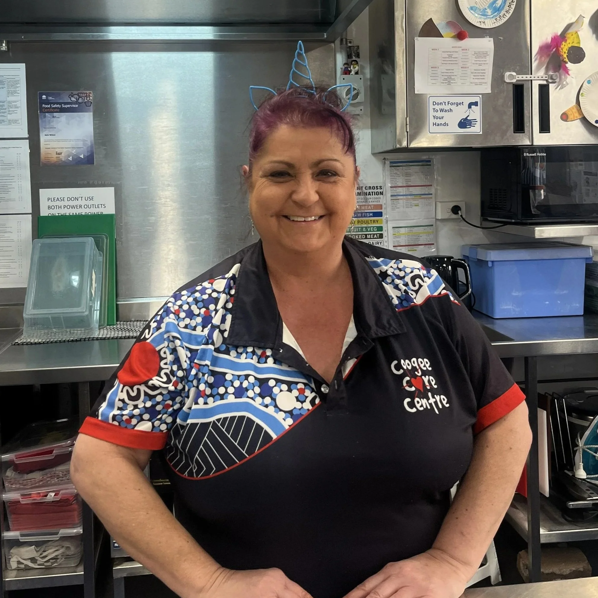 Janine (Food Supervisor) - I am a mother of 3 and have worked at CCC since 2021. I'm a Coogee Public alumni and have been associated with the school for many years helping out in the library, canteen, classes and community events. I love the beach, m
