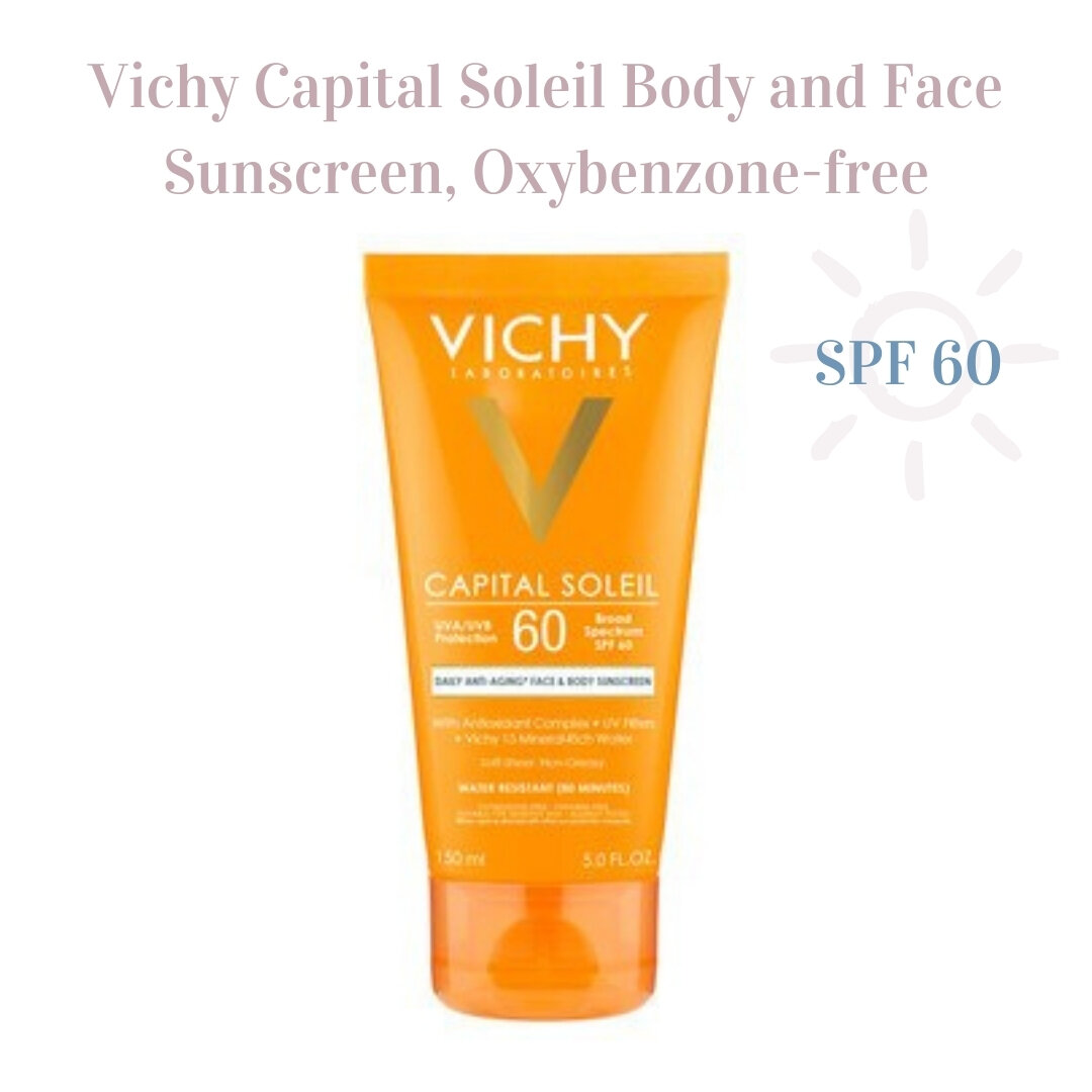 Vichy Capital Soleil Body and Face Sunscreen Lotion, Oxybenzone-free