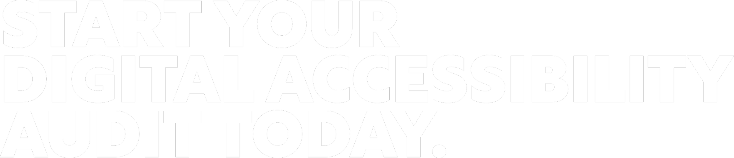 Image with the text 'Start your digital accessibility audit today' in large white font on a black background.